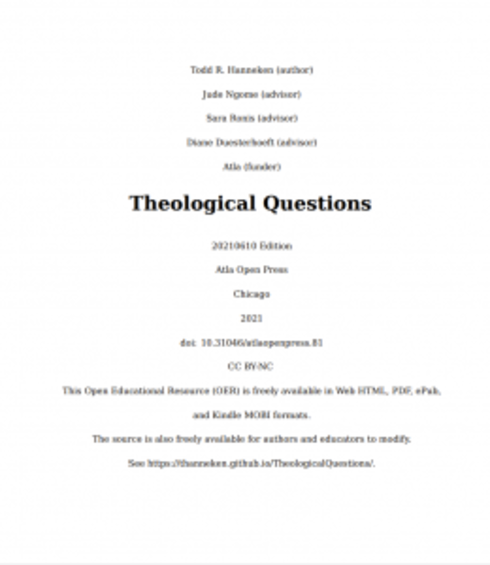 Read more about Theological Questions