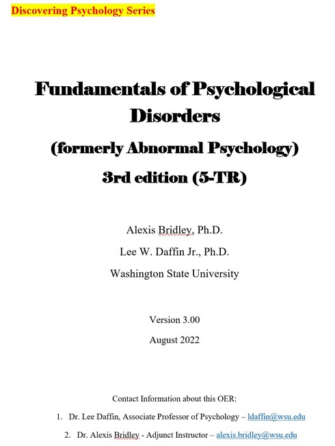 Read more about Fundamentals of Psychological Disorders - 3rd edition